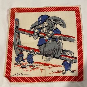 Vintage Tom Lamb Child’s Baseball Handkerchief